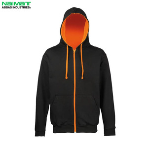 Sudadera con capucha minimalista de cierre completo para hombre, de tela suave y sólida, para uso diario, informal y relajado. - Product Image 3