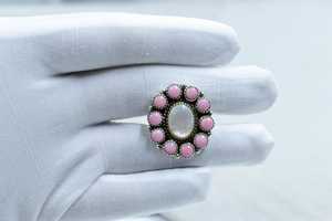 Handmade Pink <b>Conch</b> Pearl Sterling Silver Adjustable <b>Ring</b> Natural Shell Pearl Gemstone <b>Ring</b> for Women Wholesale Jewelry - Product Image 6