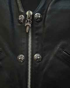 Gilet en cuir respirant et écologique anti-plis pour homme, rembourré 100 % polyester, décontracté, hiver - Product Image 3