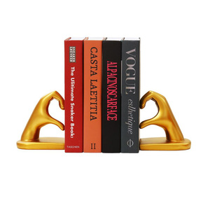 Creative Abstract Design Metal Bookends with Durable Finish and Non-Slip Base for Contemporary Interior Styling - Product Image 5