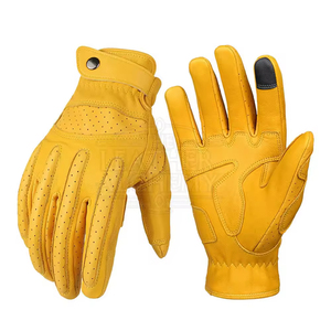 Gants de conduite en cuir de vachette pleine fleur de haute qualité pour hommes – Équipement d'extérieur authentique pour adultes, idéal pour l'hiver et l'usage quotidien - Product Image 1
