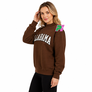 เสื้อสเวตเชิ้ตคอเต่า Alabama ปักอักษรแบบกำหนดเอง เสื้อสเวตเชิ้ตคอเต่าคุณภาพสูง ปักลายแบบกำหนดเอง - Product Image 2