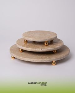 Plateaux de service décoratifs modernes en aluminium de forme irrégulière, marron foncé texturé, dorés, vente en gros du fabricant - Product Image 6