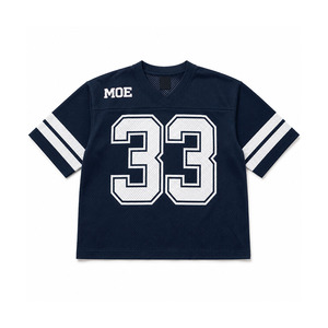 Maillot de football américain personnalisé à séchage rapide en tissu mesh, coupe ample, col rond, respirant, streetwear, tee-shirt de sport, imprimé numéro vintage - Product Image 1