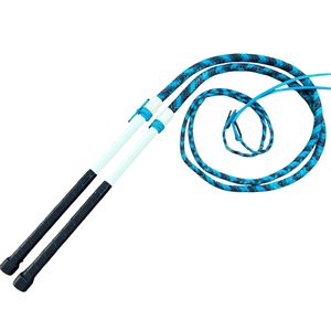 Este es un juego completo de látigos híbridos Dakitty Whips en rojo y negro con cordón de paracord. - Product Image 1