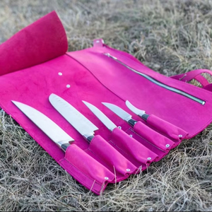 Organisateur de couteaux de chef en cuir pleine fleur fait main, protection anti-odeur, multifonction, étui à outils de cuisine LSKR-0054 - Product Image 1
