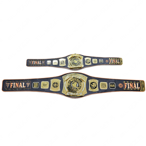 Cinturón de Campeonato de Halterofilia Personalizado, Doble Hebilla, Impresión Digital, Cuero y Latón, Diseño John Cena Last Time, Cómodo para Lucha Libre - Product Image 1