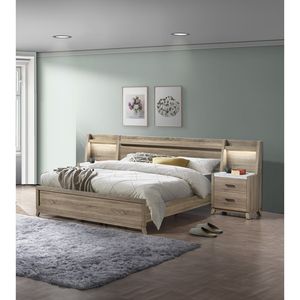 Base de Cama Matrimonial Moderna Rústica de Madera, 1 Pieza, Mueble de Dormitorio Bien Hecho con Acabado de Madera Natural - Product Image 5