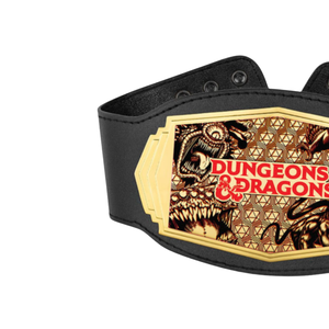 NUEVO Cinturón de Campeonato de Dungeons & Dragons con Texto y Diseño Personalizados, Cinturón Premium Negro y Dorado para Fanáticos y Coleccionistas - Product Image 4
