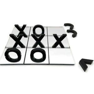 <b>Wooden</b> Tic Tac Toe <b>Game</b> Set Decorative Modern Metal Noughts and Crosses Board <b>Game</b> Unique Coffee Table Decor Xmas Family Gift - Product Image 5