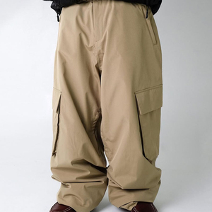 Pantalones de Esquí Personalizados Estilo Hip Hop Urbano con Cierre de Cremallera, Cintura Elástica, Corte Holgado, Impermeables y de Secado Rápido para Hombre - Product Image 3