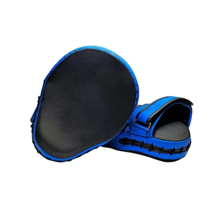 Casque de boxe à motif géométrique bleu en PU avec fermeture élastique réglable, équipement de protection unisexe pour adultes - Product Image 4