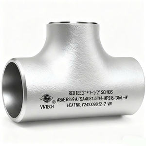 Tubería de reducción en T de acero inoxidable forjado sin costura, fabricada en Vietnam, para soldadura a tope, ASME B16.9 A403 304 304L 316 316L - Product Image 6
