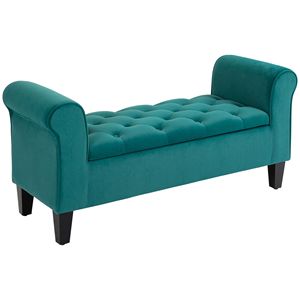 Elegant Green Tufted Storage Ottoman Bench Folding Design Ottoman <b>Stool</b> for Home <b>Office</b> Bedroom Apartment or Hospital Use - Product Image 1