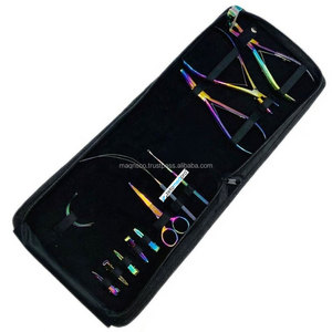 Outils professionnels de pose d'extensions de cheveux à micro-perles en acier inoxydable de qualité chirurgicale, réutilisables, durables et de haute qualité, effet arc-en-ciel - Product Image 1