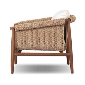 Canapé d'extérieur en teck imperméable, combinaison de meubles de patio pour villa, mobilier de jardin résistant à l'eau, canapé en bois massif - Cambrie - Product Image 4