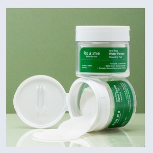 Lingettes nettoyantes Roumi Korean One-Step Minari Cleansing Pad 190ml x 60 feuilles Fabriqué en Corée, grand démaquillant - Product Image 1