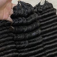 Extensions de cheveux humains au crochet 8D, double trame, tissage machine, perruques naturelles en cheveux humains