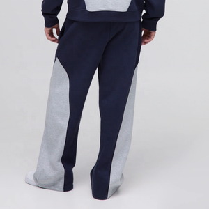 ชุดวอร์มผู้ชายแบบมีฮู้ด สีสันตัดกัน ผ้าฟลีซ เสื้อฮู้ด กางเกงจ็อกเกอร์ รับผลิตตามแบบ OEM เสื้อผ้าสตรีทแวร์ขายส่ง - Product Image 6