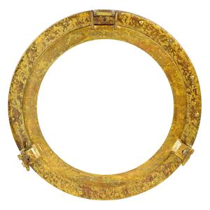 Espejo Decorativo de Pared con Forma de Ojo de Buey de Barco Antiguo, de Latón Oxidado, Estilo Marítimo Vintage, Redondo - Product Image 6