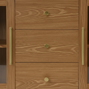 ตู้ไซด์บอร์ด ตู้บุฟเฟ่ต์ห้องนั่งเล่น ตู้คอนโซลพร้อมลิ้นชักกลางสามช่องและกระจกด้านข้างสองด้าน ดีไซน์ทันสมัย สีสันโดดเด่น - Product Image 6