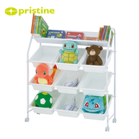 Organisateur de rangement moderne carré pour outils et jouets DIY, étagère pour enfants, boîte de rangement de bureau avec étagère, finition brillante, pour la maison