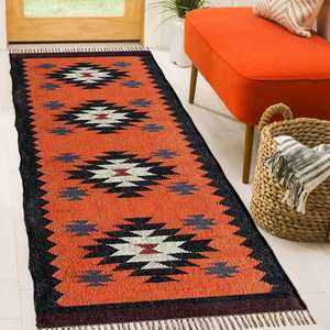 Anti-Skid Runner Carpets Custom Flat Weave Jute-Woolen Kilim <b>Rugs</b> for Living Room Bedroom & Study - Product Image 1