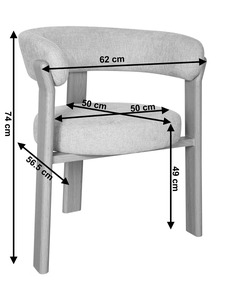 Chaise de salle à manger moderne en bois d'acacia - Product Image 6