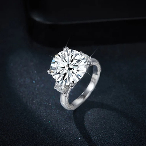 Vintage 14K 18K White Gold Round Brilliant Cut Lab Grown Diamond <b>Ring</b> IGI Certified Solitaire Engagement Fine Jewelry - Product Image 1