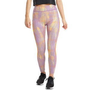 Leggings de Yoga Amarillo Lavanda de Cintura Alta para Mujer, Spandex/Nylon, Cintura Elástica, Transpirables, de Secado Rápido, Ligeros, Largos, Talla Grande - Product Image 3