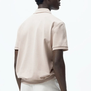เสื้อโปโลผ้าคอตตอนผสมเนื้อนุ่ม สวมใส่สบายตลอดวัน ทรงหลวม ยืดหยุ่น คล่องตัว แฟชั่นสำหรับทุกวัน - Product Image 3