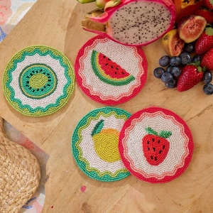 Handmade Seed <b>Beads</b> <b>Coaster</b>-Customizable Shape/Color/Size/Logo - Product Image 5