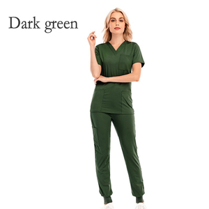 High Quality Summer Hospital <b>Nursing</b> <b>Scrub</b> Sets Custom Design Cotton Polyester Unisex Color Logo Wholesale Price Fleece Fabric - Product Image 2