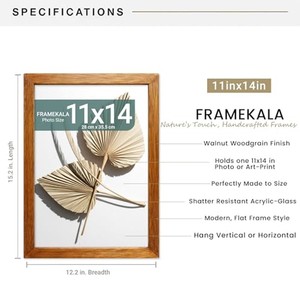 Handcrafted Walnut <b>Wood</b> <b>Picture</b> <b>Frame</b> 11x14 - Wholesale Photo <b>Frames</b> India - Product Image 3