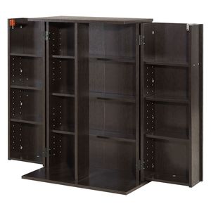 Meuble de rangement multimédia à 4 niveaux 24,02 x 14,49 x 33,31 Organisateur pour DVD, CD, livres, bibliothèques multimodales - Product Image 1