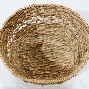 Water Hyacinth Laundry Storage <b>Basket</b> Blanket <b>Basket</b> Handwoven <b>Basket</b> Round wicker bin Open Weave <b>Hamper</b> with Handles - Product Image 6