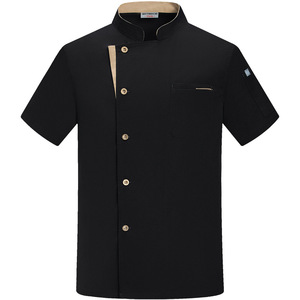 Custom <b>White</b> Chef Uniform <b>Short</b> Sleeve Chef <b>Jacket</b> Restaurant Kitchen Staff Hospitality Workwear Set - Product Image 4