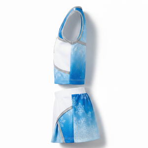 Uniformes de Animadoras Sublimados Profesionales, Diseño Personalizado, Ropa con Espíritu de Equipo, Costuras de Alta Calidad para Animadoras Profesionales - Product Image 4