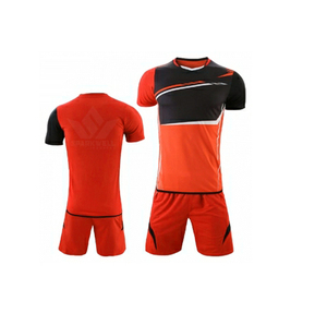 Conjunto de uniforme de fútbol con gradiente para hombre, camiseta de fútbol de manga corta con cuello en V, pantalones cortos, kit de entrenamiento de equipo personalizado, transpirable y de secado rápido - Product Image 6