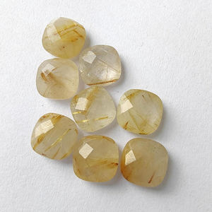 Piedra Preciosa Suelta Calibrada, Corte Briolette, Forma Cojín, Rutilo Dorado Natural - Product Image 3