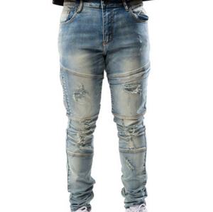 Jean personnalisé 2026 pour homme – Coupe slim, droite, édition affaires, ample, grande taille, formel, décontracté, effet usé - Product Image 2