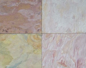 Pierre d'ardoise rouge Raja, bord scié, surface naturelle, pour revêtements de sol intérieurs et extérieurs, revêtements muraux et projets d'aménagement paysager - Product Image 1