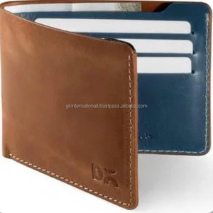 Hecho a mano de cuero genuino suave y lujoso Sensación Carteras de cuero de moda para hombres con función de bloqueo RFID - Product Image 1