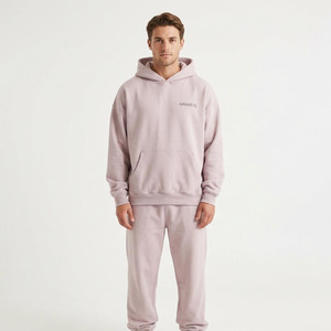 Hawk Eye Sports <b>Men's</b> Slim Fabric Fleece 300g Winter <b>Pullover</b> Hoodie Full-Length Button-Up Tracksuit Set Breathable - Product Image 1