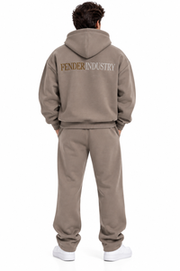 Conjunto Deportivo de Dos Piezas para Hombre, Sudadera con Capucha y Pantalones de Felpa Gruesa, Estilo Urbano, con Logotipo Bordado - Product Image 2