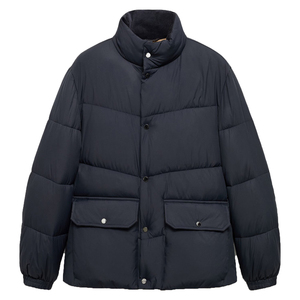 Chaqueta Acolchada con Capucha para Hombre, Cortavientos, con Cierre de Cremallera, Abrigo Casual de Invierno, Relleno de Poliéster, Chaquetas Acolchadas - Product Image 1