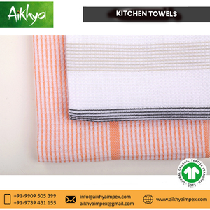 ผ้าเช็ดจานในครัวทำจากผ้าฝ้ายลายวาฟเฟิล ทนทาน เนื้อผ้าหนา เย็บอย่างแข็งแรง ใช้งานได้ยาวนาน - Product Image 6