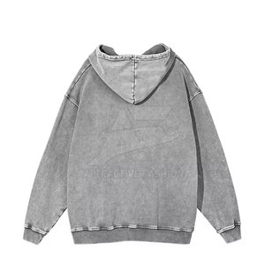 Vente directe d'usine, sweats à capuche pour hommes de la meilleure qualité, design personnalisé, votre propre logo, sweats à capuche basiques pour hommes, effet délavé - Product Image 6