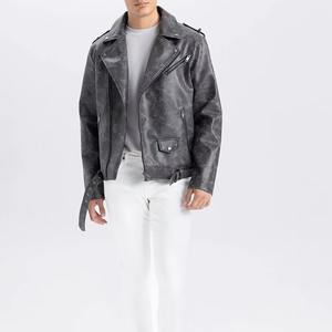 เสื้อแจ็คเก็ตหนังคุณภาพสูงสำหรับฤดูหนาว สีสันตามสั่ง คอตั้ง โลโก้ด้านหน้าปรับแต่งได้ ราคาสุดคุ้มจากโรงงาน - Product Image 2