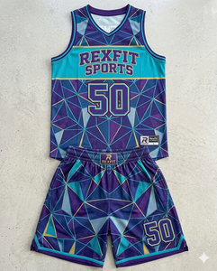 Maillots de basket-ball pour hommes personnalisés Rexfit Design, respirants, à séchage rapide, réversibles, ensemble d'uniformes de basket-ball personnalisés - Product Image 5